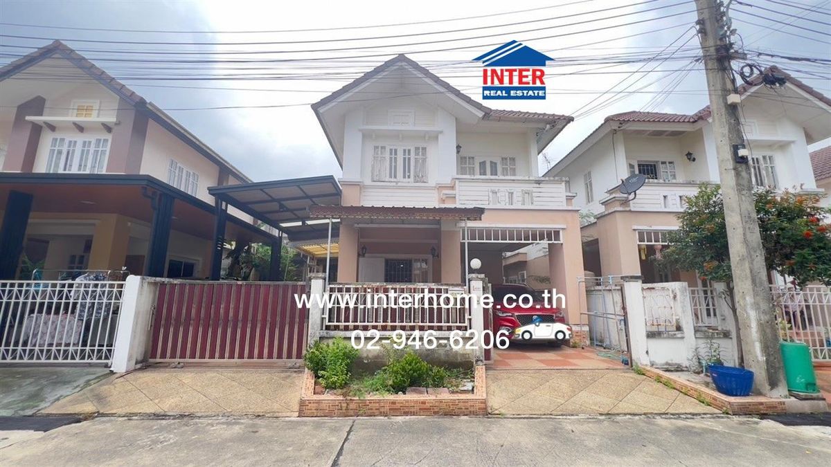 For SaleHousePathum Thani,Rangsit, Thammasat : 2 storey detached house, 41.9 sq.w. Village, Sena Villa, Lam Luk Ka Khlong 2, near B. Care Hospital, Soi Lam Luk Ka Soi 11 Rangsit-Nakhon Nayok Road 46 Lam Luk Ka Road, Lam Luk Ka Pathum Thani