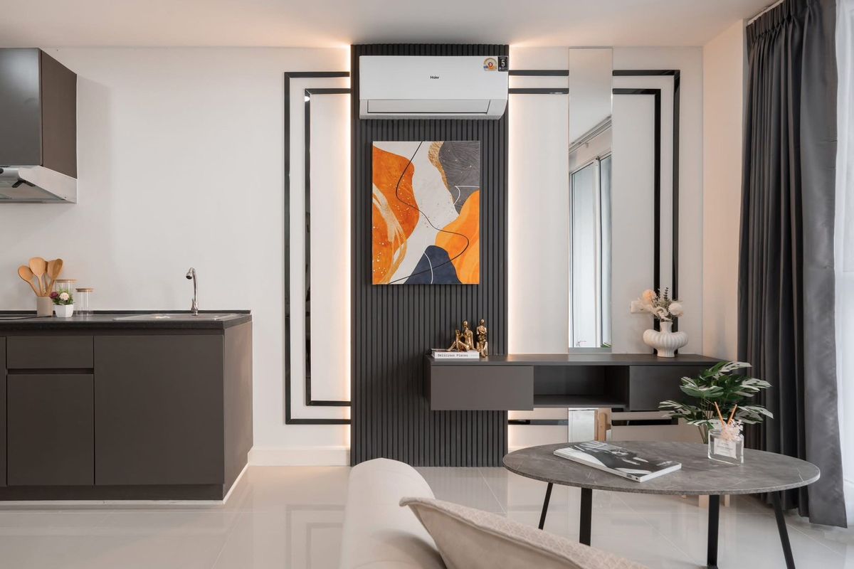 For SaleCondoLadprao, Central Ladprao : 🏢 The new room is very beautiful, only 500 meters to MRT Ladprao, installments only 7, xxx 😍