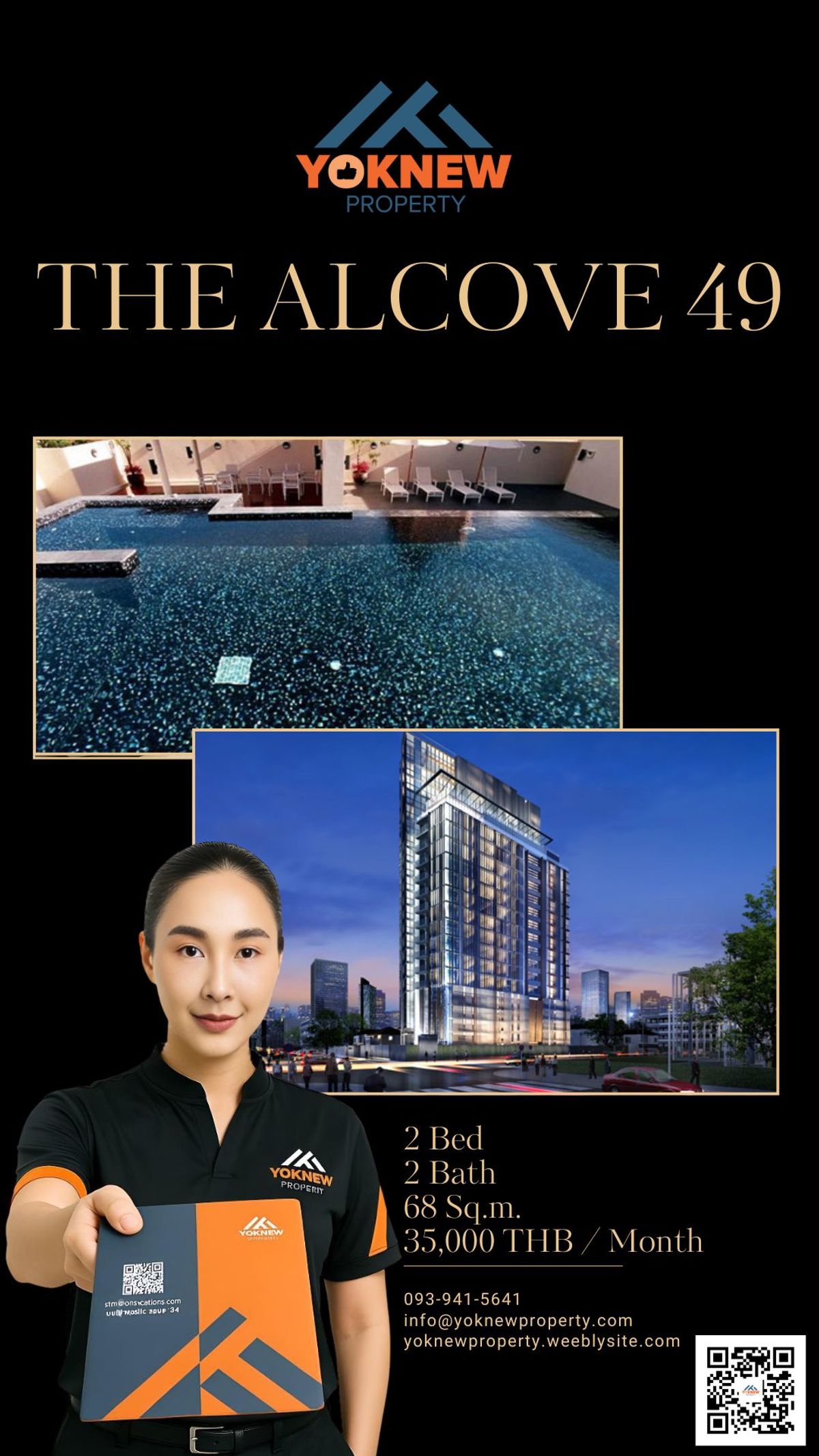 ให้เช่าคอนโดสุขุมวิท อโศก ทองหล่อ : 🏙 The Alcove 49 | คอนโด 2 ห้องนอน ใจกลางทองหล่อ เฟอร์ครบ เดินถึง BTS เช่าแค่ 35,000!