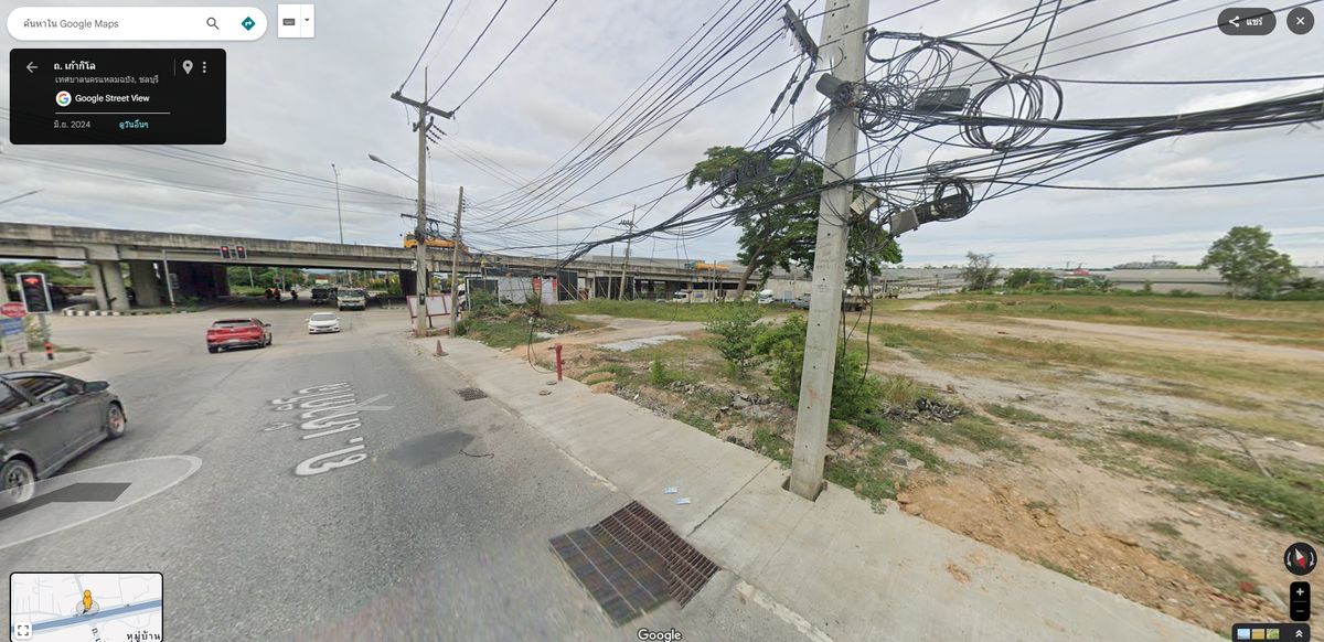 For RentLandPattaya, Bangsaen, Chonburi : Land for rent  Attached to 9 kilograms -Saha Phatthana Group, near Chabang Pier