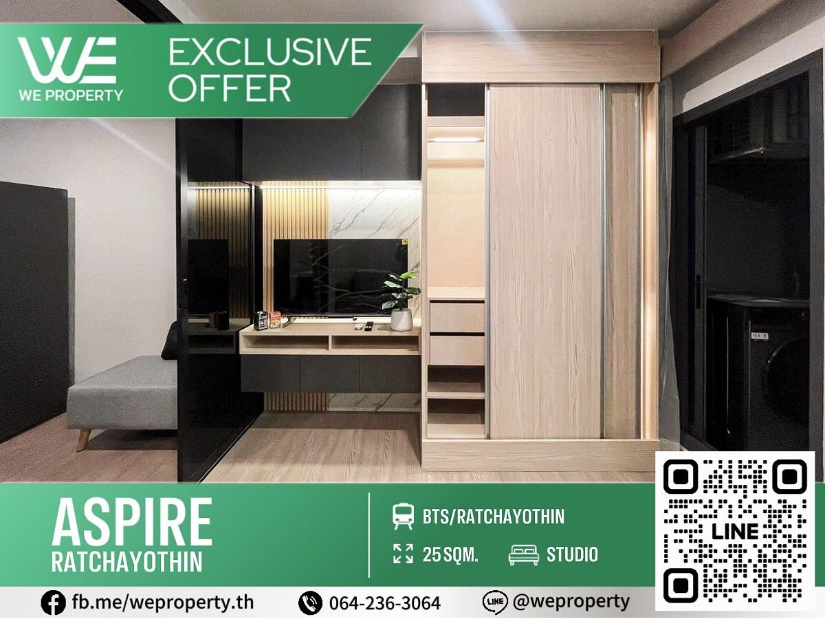 For SaleCondoKasetsart, Ratchayothin : The north of the room is very beautiful, very good price !! ⭐aspire Ratchayothin