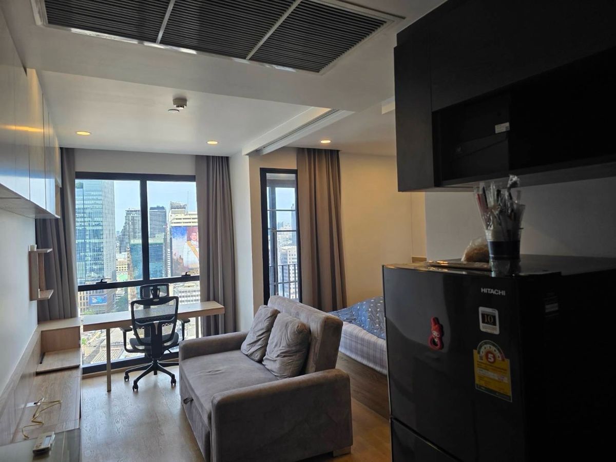 For RentCondo : ให้เช่าคอนโค Ashton Chula-Silom แบบ 1 นอน ขนาด 30.46 ตรม MRT สามย่าน  