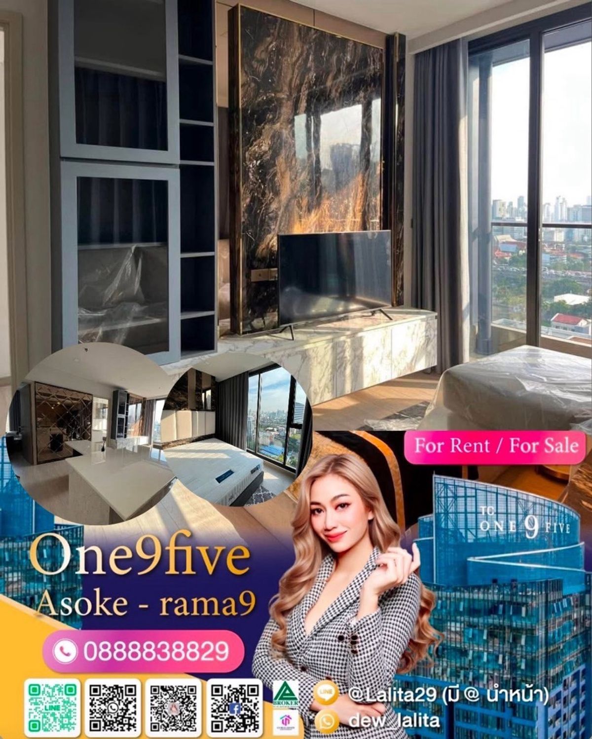 ให้เช่าคอนโดพระราม 9 เพชรบุรีตัดใหม่ RCA : 🔥🔥🔥Hot Price 1 bed 60,000฿🔥🔥🔥
💕For Rent💕One 9 Five 🔥ปล่อยเช่าคอนโด 🏠💕
泰国房地产  转卖/出租/买房 (70 sq.m )
For Rent 🌟 曼谷公寓出租 🌟 A19
🟥🟩🟧🟨🟥🟪🟩🟧🟨🟪🟩🟥🟨🟧🟩
✅ 2 bed 2 bath 🛁 
✅ เพียง 60,000฿ 💕 ราคาต่อรองได้ค่ะ
✅ ขนาด  70 ตรม  🏠 ประตูล็อกดิจิตอล