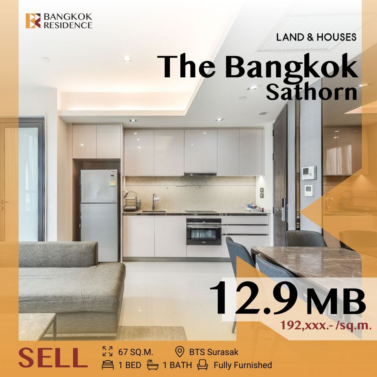ขายคอนโดสาทร นราธิวาส : 💎 Rare Unit! Super Luxury, The Bangkok Sathorn  near BTS Sathorn