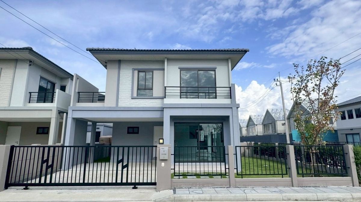 For RentNonthaburi, Bang Yai, Bangbuathong : 2-story twin house for rent, The Plant Chaiyapruek- Ring Road, 42.6 square wah, Modern Tropical Twin House, Bang Bua Thong Subdistrict Bang Bua Thong District Nonthaburi Province
