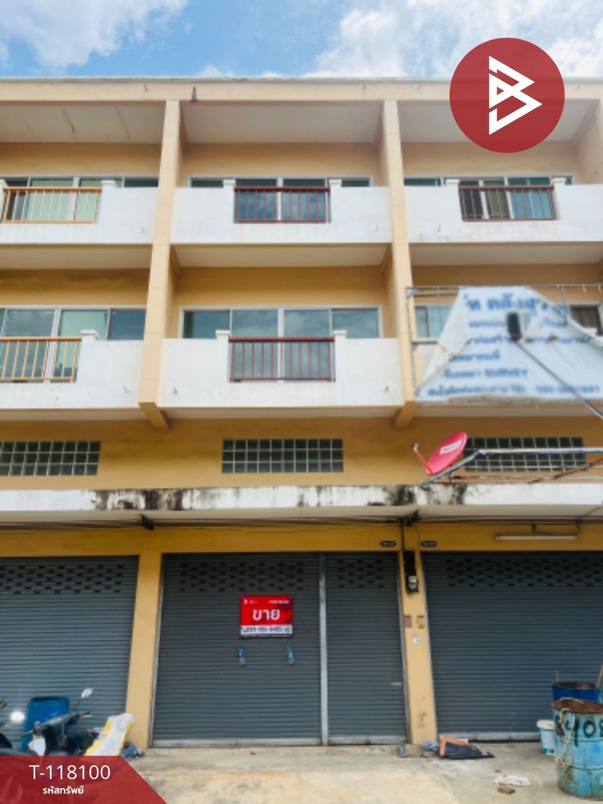 For SaleShop HouseMahachai Samut Sakhon : Commercial building for sale, area 21.7 sq.w., Samut Sakhon