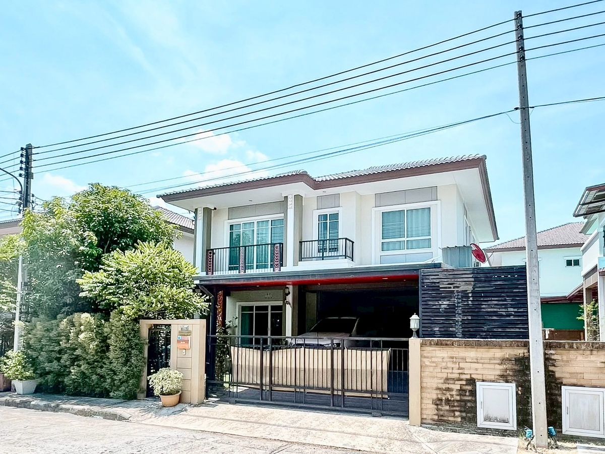 ขายบ้านนครปฐม : ขายบ้านเดี่ยว 2 ชั้น Passorn Prestige ปิ่นเกล้า-เพชรเกษม เนื้อที่ 55.7 ตารางวา 3 ห้องนอน  ตำบลกระทุ่มล้ม อำเภอสามพราน จังหวัดนครปฐม