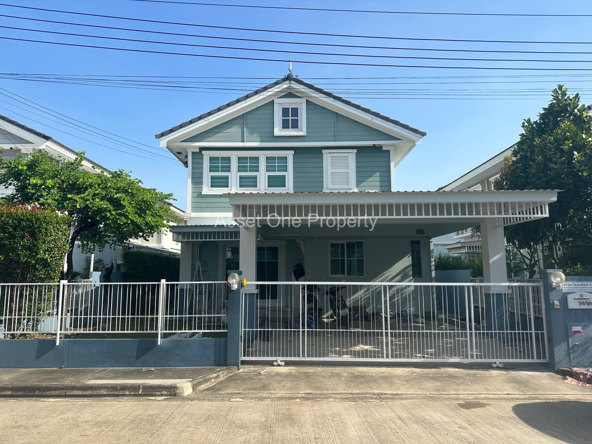 HousePhutthamonthon, Salaya : 2 storey detached house for sale !!! British style (Urban Cottage) Villa Jiho Pinklao Village - Salaya