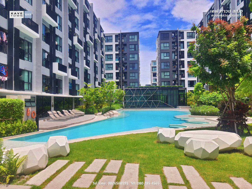 ขายคอนโดปทุมธานี รังสิต ธรรมศาสตร์ : 🔥ขาย คอนโดหรูพร้อมเข้าอยู่ KAVE Town Space 28.40 ตรม ใกล้ ม.กรุงเทพ 🔥#ลดราคาต้อนรับปีใหม่✨️