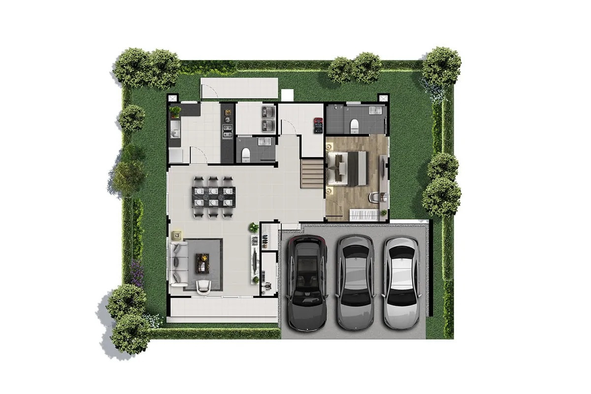 ขายบ้านบางนา แบริ่ง ลาซาล : ขายบ้าน  โมเดน บางนา - เทพารักษ์ หน้ากว้าง บางเพรียง บางบ่อ สมุทรปราการ CX-149741