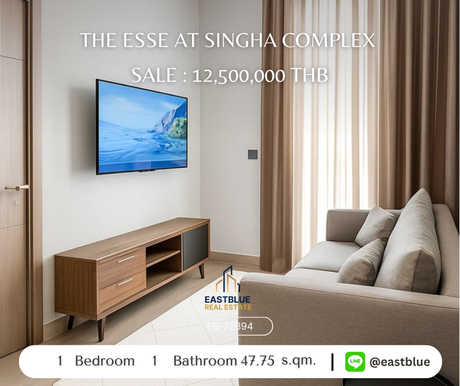 ขายคอนโดพระราม 9 เพชรบุรีตัดใหม่ RCA : ราคาจริงรวมค่าใช้จ่ายแล้ว🔥 The ESSE at SINGHA COMPLEX | 1 Bed Condo 47.75 sqm 
🌟 Prime Location Near BTS Phetchaburi | Luxury Facilities Included!