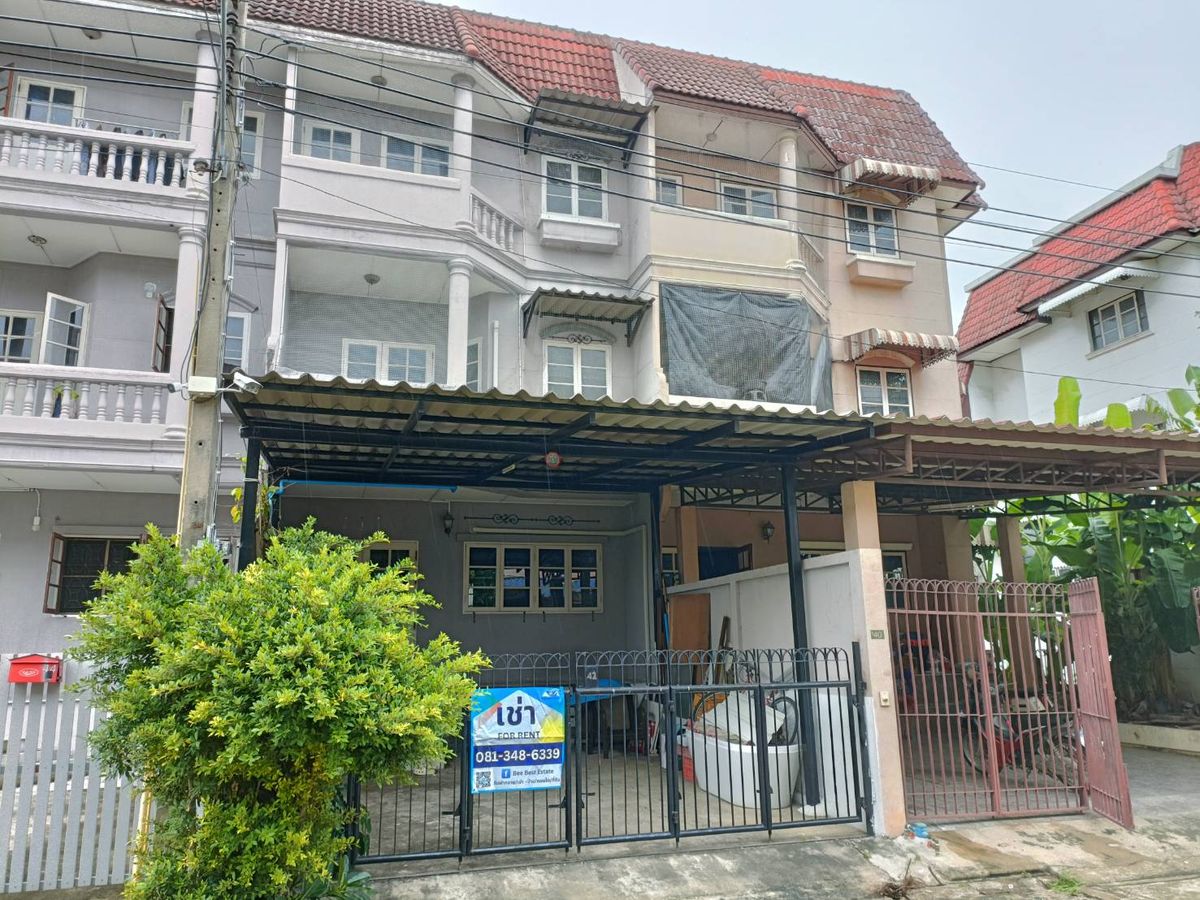 For RentTownhomePhutthamonthon, Salaya : For rent, 4-storey townhome, fully furnished, perfect location, Thawi Watthana 47 near Borommaratchachonnani Road, only 70 meters