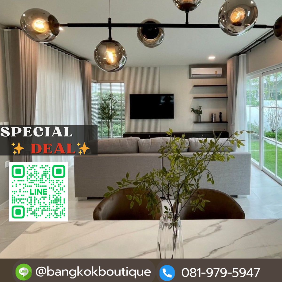 ให้เช่าบ้านบางนา แบริ่ง ลาซาล : 🔥𝑯𝒐𝒕 𝑫𝒆𝒂𝒍🔥ให้เช่าบ้านเดี่ยว พร้อมเฟอร์หมู่บ้าน Chaiyapruek Bangna KM.15