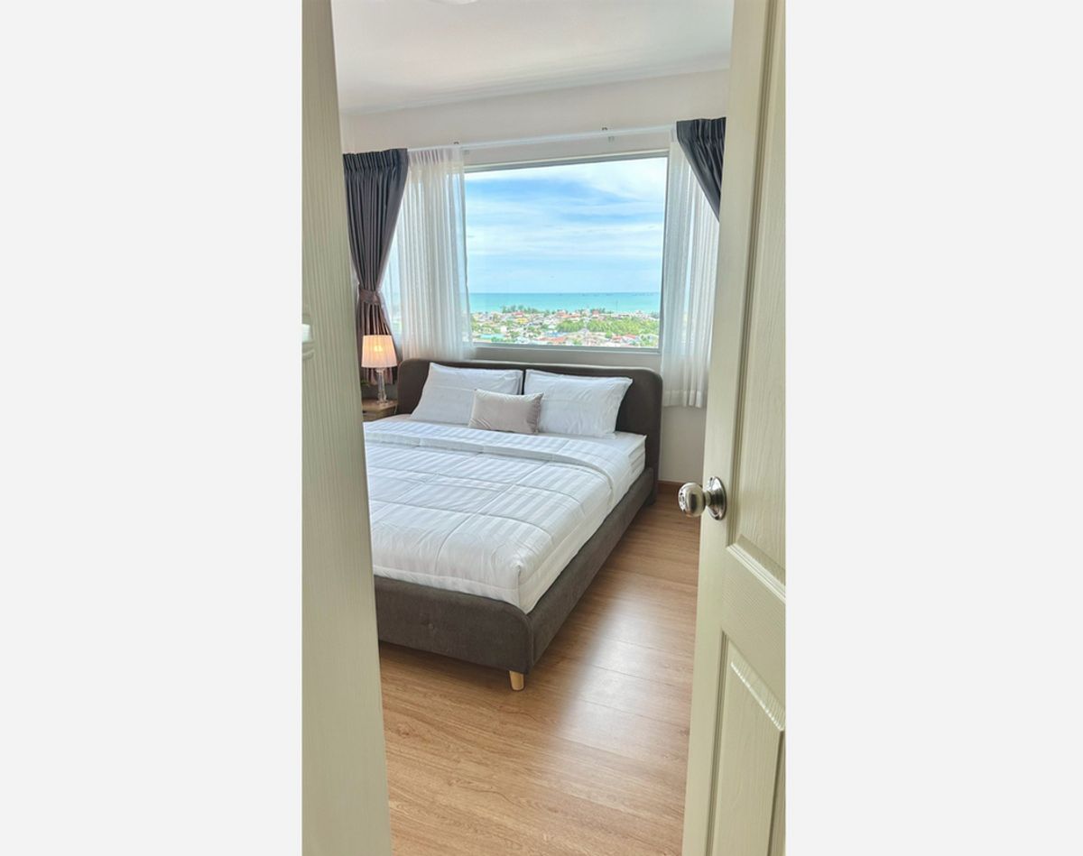For SaleCondoRayong : Call : 099-429-9365 Condo Supalai City Resort Rayong @Saeng Chan Beach, 62 sq.m 2 Beds 2 Baths 19th floor Sea View Corner Unit, Fully furnished, Ready to move in (Foreign Quota)