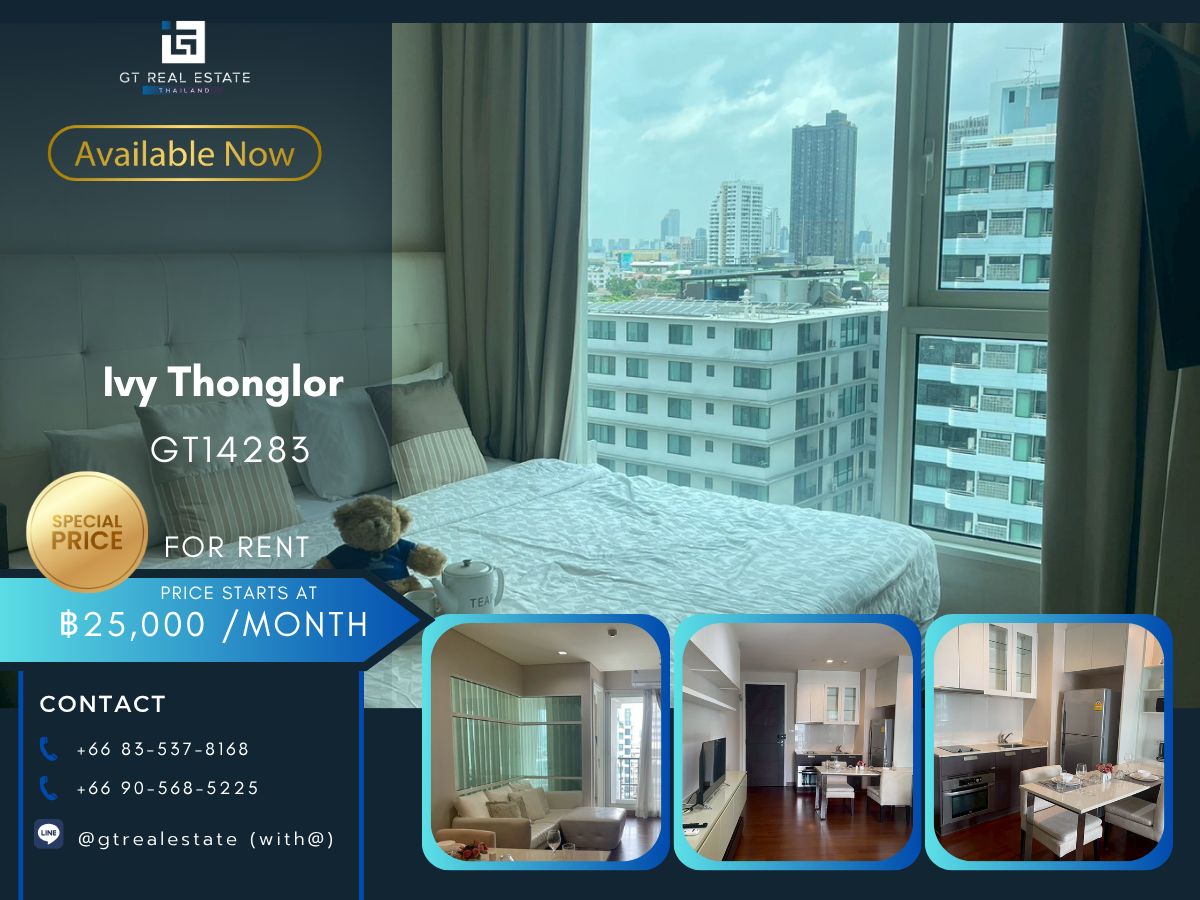 For RentCondoSukhumvit, Asoke, Thonglor : IVY Thonglor Condo is convenient to travel near the BTS Skytrain. Ready