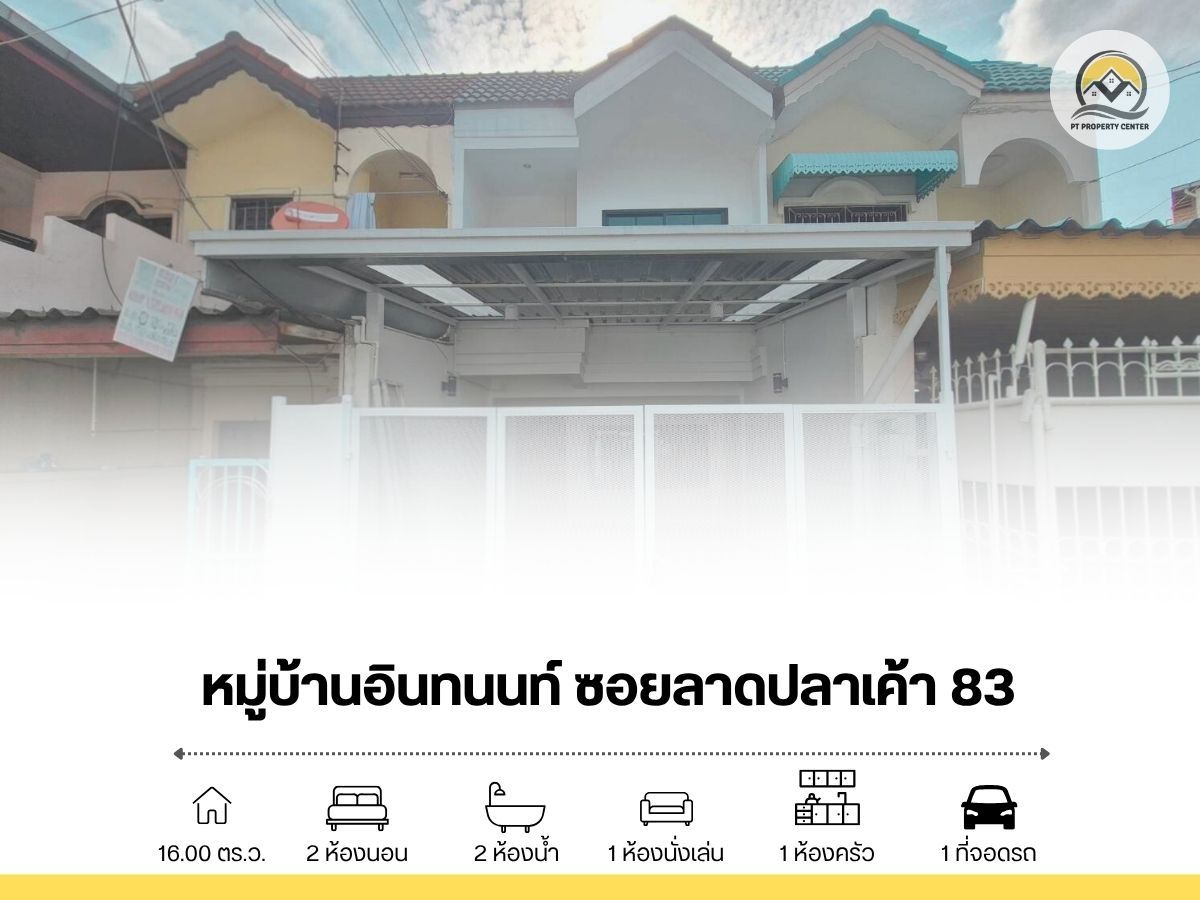 ขายทาวน์โฮมเกษตร นวมินทร์ ลาดปลาเค้า : ขายทาวน์โฮม 2 ชั้น หมู่บ้านอินทนนท์ พร้อมอยู่ ต่อเติม ซอยลาดปลาเค้า 83 ใกล้ BTS สายชมพู