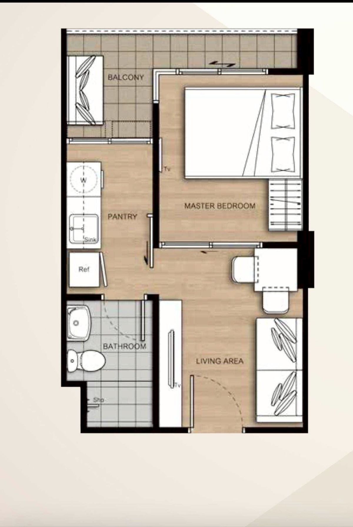 ขายคอนโดสมุทรปราการ สำโรง : Foreigner Quota ขายคอนโด The Cabana Condo ราคา 1,440,000 บาท [KJs250801]