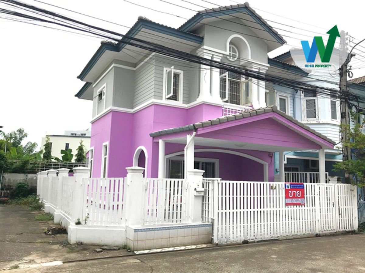 ขายทาวน์โฮมปทุมธานี รังสิต ธรรมศาสตร์ : หมู่บ้านพฤกษาวิลล์ 2 ย่านรังสิต ขายทาวน์เฮ้าส์หลังมุม 31.4 ตร.ว. 3 ห้องนอน 3 ห้องน้ำ 2 ที่จอดรถ มีพื้นที่ปลูกต้นไม้ได้ 