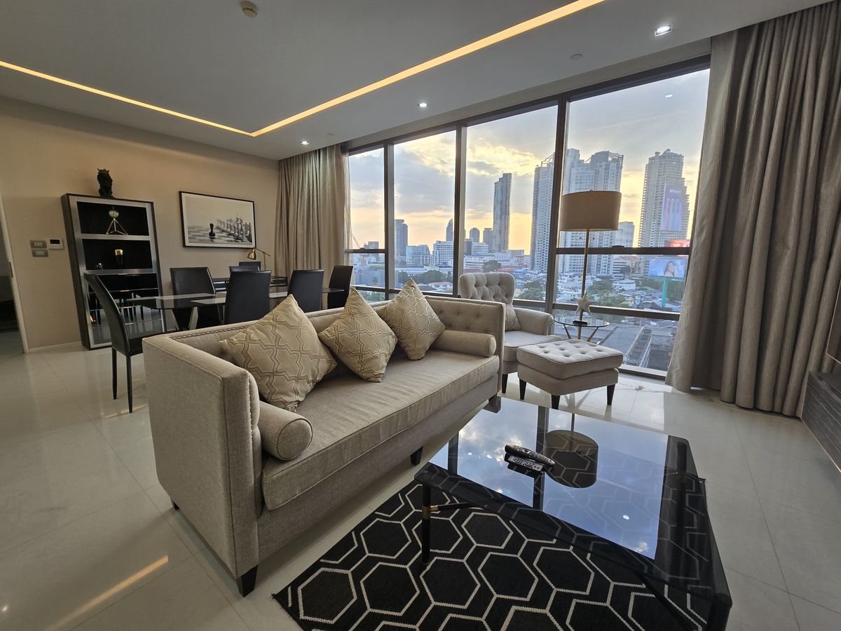 ขายคอนโดสาทร นราธิวาส : The Bangkok Sathorn / ห้องมุมวิวแม่น้ำ แต่งสวยพร้อมอยู่ ติด BTS สุรศักดิ์ / 2 นอน 117 ตร.ม. โทร 0937890899
