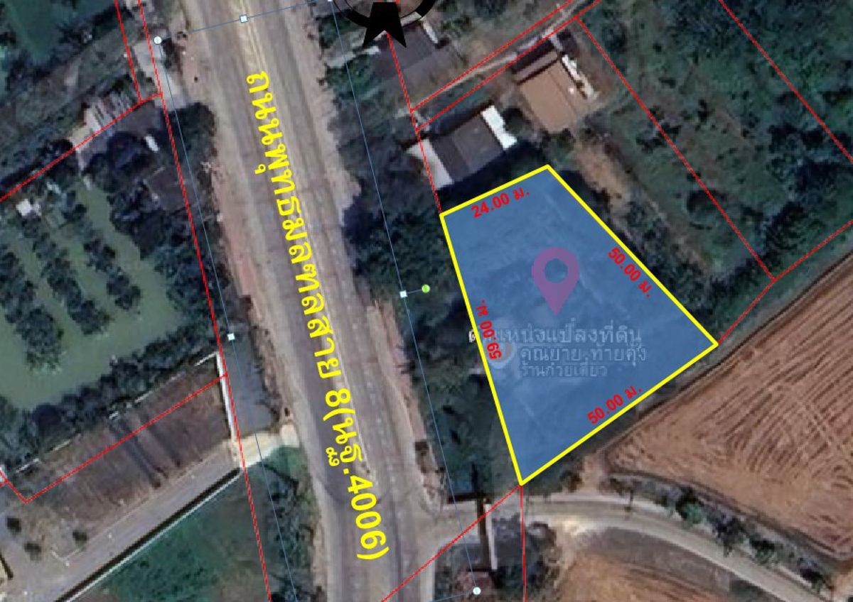 ขายที่ดินนครปฐม : ด่วน!ที่ดินแปลงมุมหน้ากว้าง, ติดถนน 6 เลน ใกล้เมือง, บนสายเศรษฐกิจพุทธมณฑล 8, 1 ไร่ 1 งาน 5 ตารางวา (505ตรว.)ใกล้แหล่งชุมชน-โรงงาน-ตลาด เหมาะลงทุน