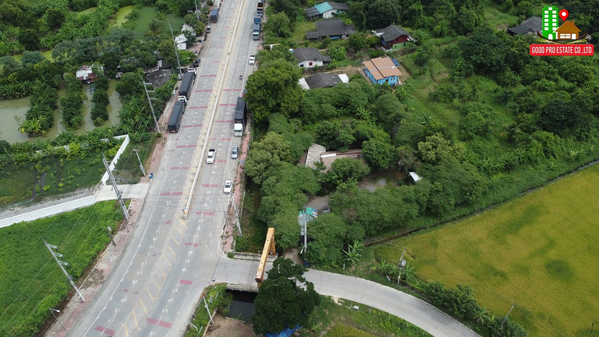 ขายที่ดินนครปฐม : ด่วน!ที่ดินแปลงมุมหน้ากว้าง, ติดถนน 6 เลน ใกล้เมือง, บนสายเศรษฐกิจพุทธมณฑล 8, 1 ไร่ 1 งาน 5 ตารางวา (505ตรว.)ใกล้แหล่งชุมชน-โรงงาน-ตลาด เหมาะลงทุน