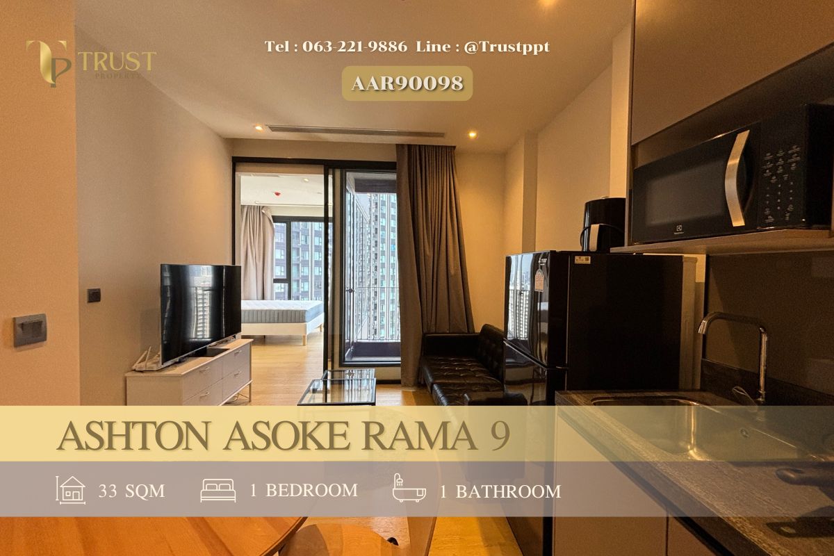 For RentCondoRama9, Petchburi, RCA : Rent 🍀ASHTON Asoke Rama 9🍀 Beautiful room, well decorated Free ready to move in ✨