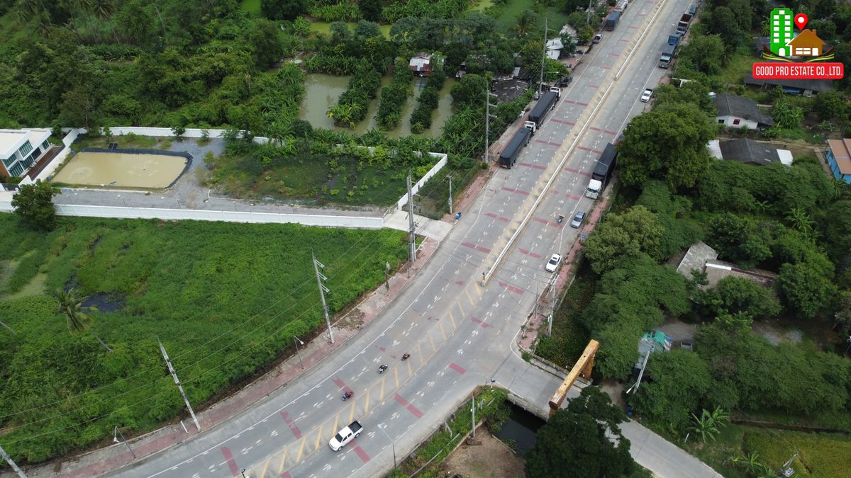 ขายที่ดินนครปฐม : ด่วน!ที่ดินแปลงมุมหน้ากว้าง, ติดถนน 6 เลน ใกล้เมือง, บนสายเศรษฐกิจพุทธมณฑล 8, 1 ไร่ 1 งาน 5 ตารางวา (505ตรว.)ใกล้แหล่งชุมชน-โรงงาน-ตลาด เหมาะลงทุน