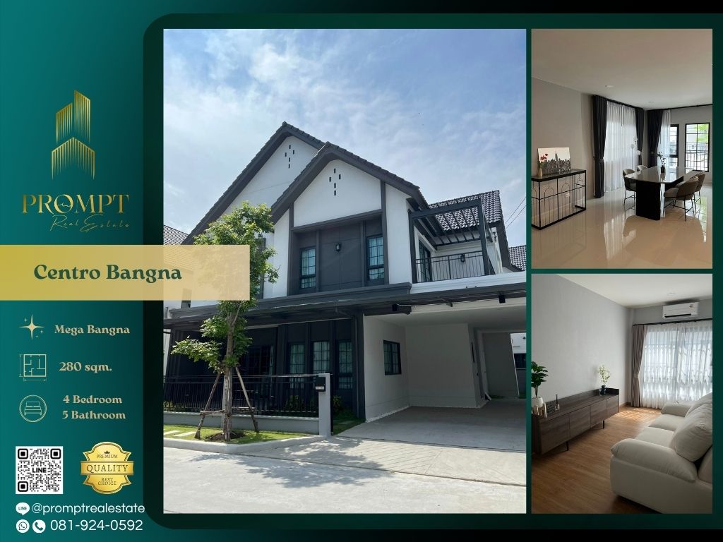 ให้เช่าบ้านบางนา แบริ่ง ลาซาล : CD03665 - Centro Bangna :  เซนโทร บางนา - Mega Bangna, International School (SISB / TCIS / Concordian), Suvarnabhumi Airport