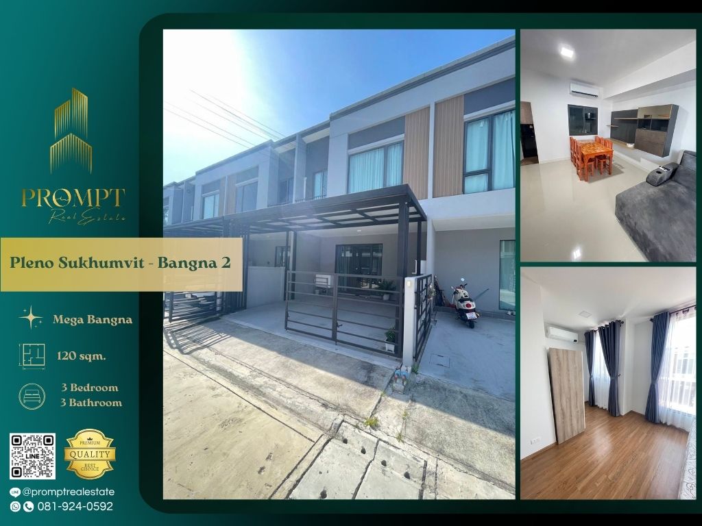 ให้เช่าบ้านบางนา แบริ่ง ลาซาล : OP01924 - Pleno Sukhumvit - Bangna 2 :  พลีโน่ สุขุมวิท - บางนา 2 - Mega Bangna, International School (SISB / TCIS / Concordian), Suvarnabhumi Airport