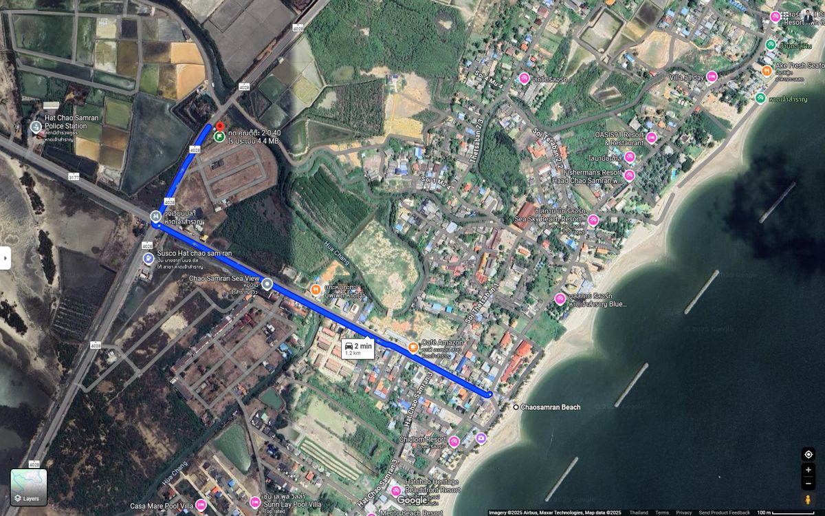 ขายที่ดินชะอำ เพชรบุรี : ✨ HOT DEAL! ที่ดินทำเลทอง 2-0-40 ไร่ (840 ตร.ว.) ติดถนนใหญ่! ใจกลางหาดเจ้าสำราญ เพชรบุรี! ✨