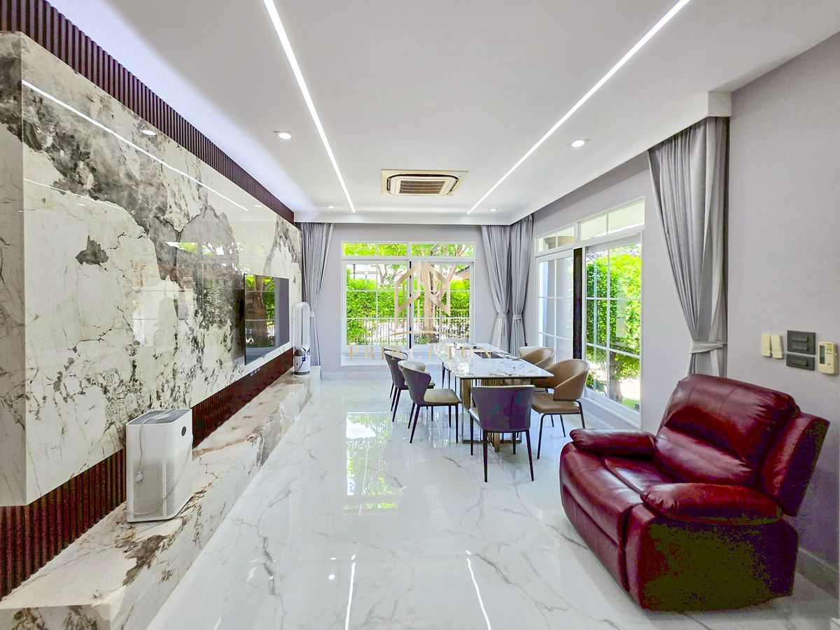 ขายบ้านบางนา แบริ่ง ลาซาล : ขายบ้านเดี่ยว นันทวัน บางนา กม.7 บ้าน size L หน้าสวน 📞092-4252445 Nantawan Bangna Km.7