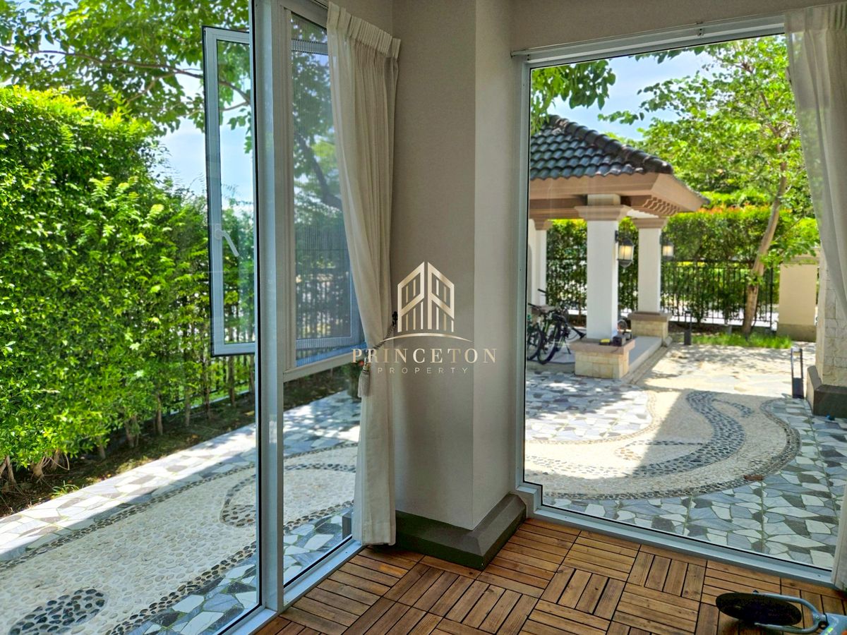 ขายบ้านบางนา แบริ่ง ลาซาล : ขายบ้านเดี่ยว นันทวัน บางนา กม.7 บ้าน size L หน้าสวน 📞092-4252445 Nantawan Bangna Km.7