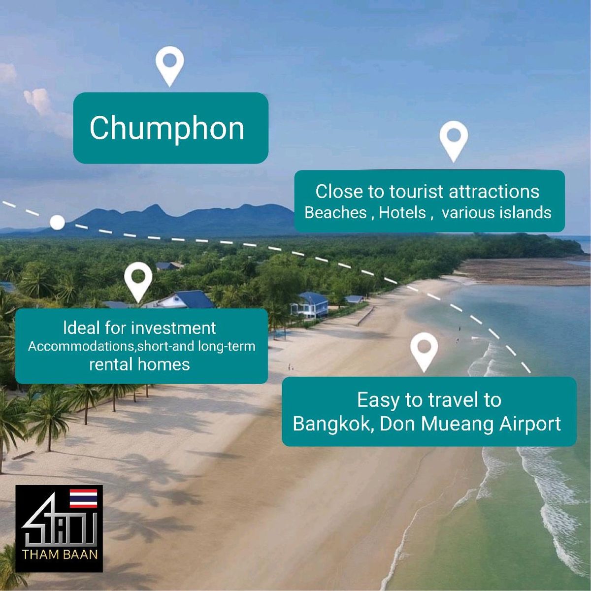 ขายที่ดินชุมพร : ที่ดินแบ่งขายใกล้ทะเล 1นาที
(หาดทุ่งวัวแล่น หาดTop1 จ.ชุมพร)
(ทำเลเพื่อการลงทุนและที่อยู่อาศัย)
  《ใกล้ทะเล ใกล้สนามบิน ใกล้เมืองชุมพร》

โครงการธรรมบ้าน5
มี 3แผนทางเลือก(ครบวงจร จบที่เดียว)

