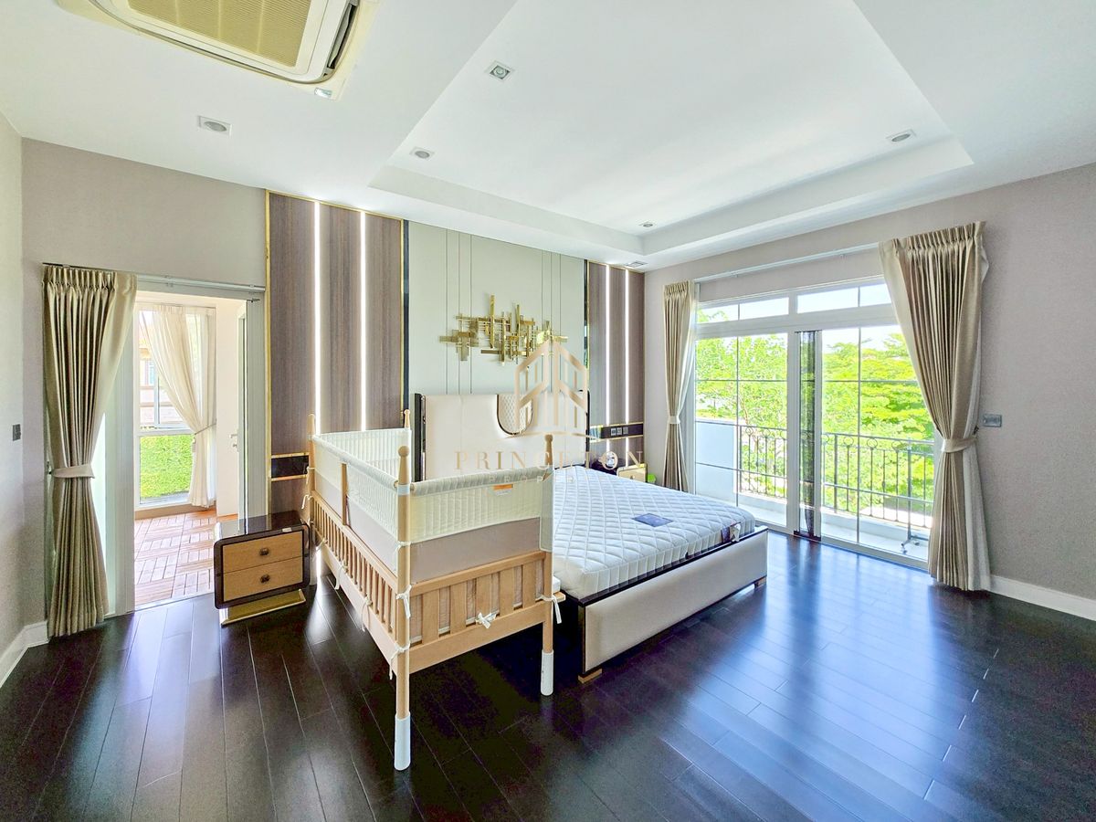 ขายบ้านบางนา แบริ่ง ลาซาล : ขายบ้านเดี่ยว นันทวัน บางนา กม.7 บ้าน size L หน้าสวน 📞092-4252445 Nantawan Bangna Km.7