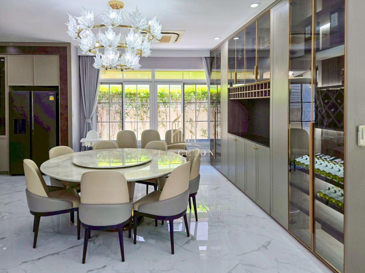 ขายบ้านบางนา แบริ่ง ลาซาล : ขายบ้านเดี่ยว นันทวัน บางนา กม.7 บ้าน size L หน้าสวน 📞092-4252445 Nantawan Bangna Km.7