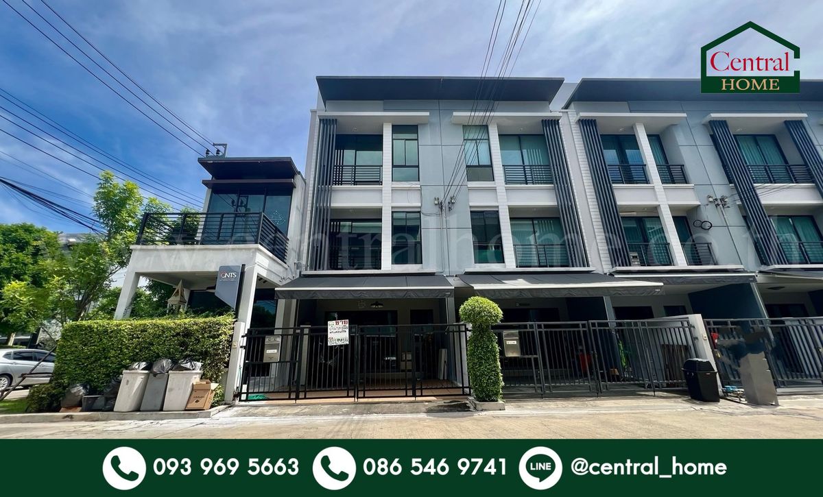 ขายทาวน์โฮมรัตนาธิเบศร์ สนามบินน้ำ พระนั่งเกล้า : ทาวน์โฮม 3 ชั้น บ้านกลางเมือง รัตนาธิเบศร์ หลังมุม ราคาถูก