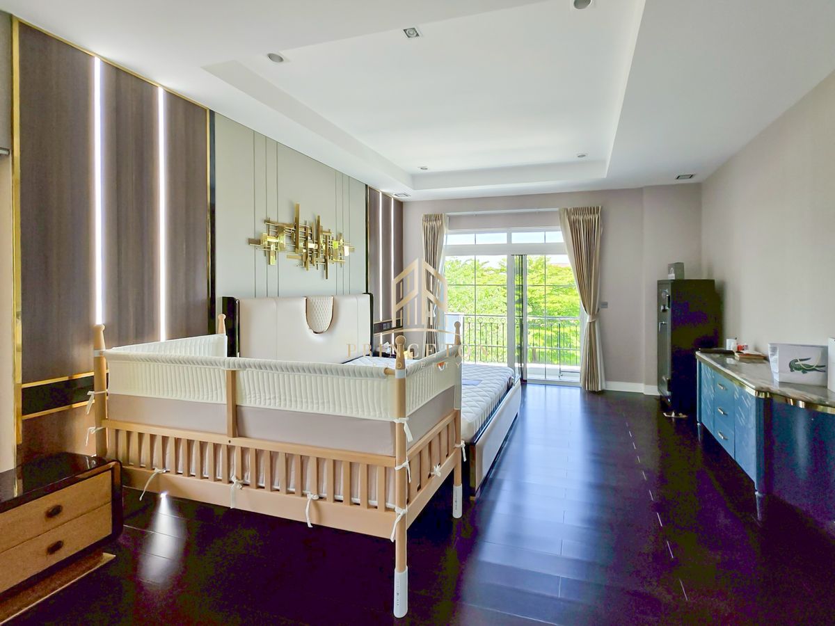 ขายบ้านบางนา แบริ่ง ลาซาล : ขายบ้านเดี่ยว นันทวัน บางนา กม.7 บ้าน size L หน้าสวน 📞092-4252445 Nantawan Bangna Km.7