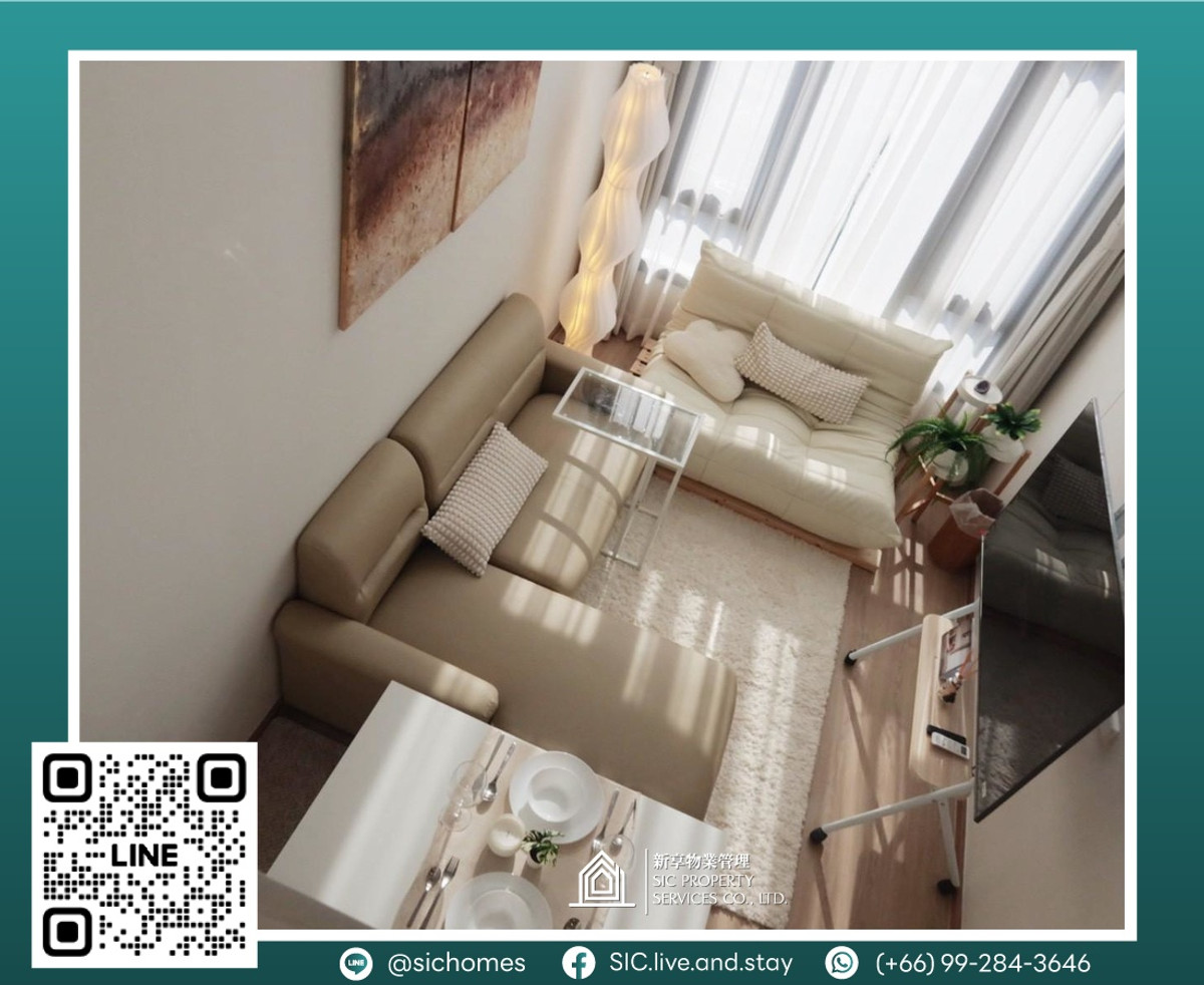 For RentCondoKhlongtoei, Kluaynamthai : Condo for rent 🌟Life Rama4 Asoke 🌟Duplex 1 bedroom 😍size 40.8 sq m 🎊New room suitable for relaxation, ready to move in 🎊 Near MRT Queen Sirikit Center 🚆