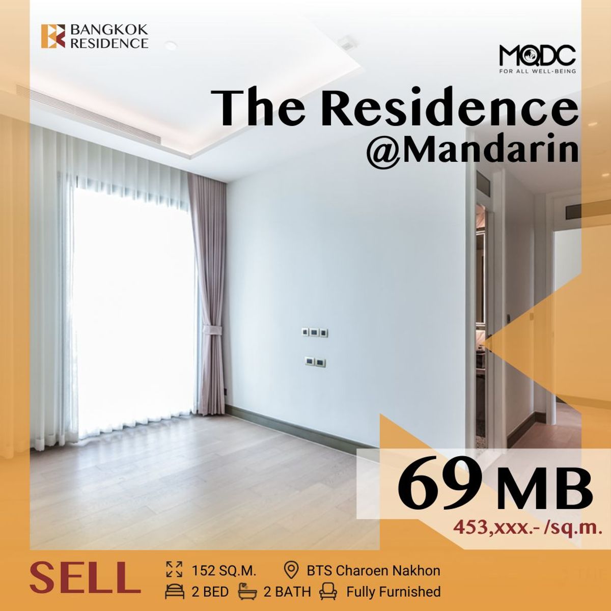 For SaleCondoWongwianyai, Charoennakor : 🔥 Ultra luxury Riverfront Living🔥 The Residence at Mandarin near BTS Khlong San