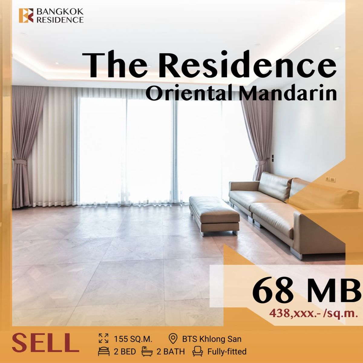 For SaleCondoWongwianyai, Charoennakor : 🔥 Ultra luxury Riverfront Living🔥 The Residence at Mandarin near BTS Khlong San