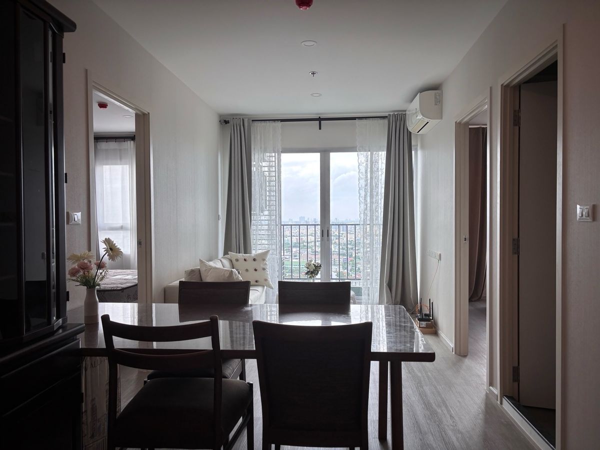 For RentCondoThaphra, Talat Phlu, Wutthakat : 🔥Urgent for rent🔥 Elio Sathorn-Wutthakat, 2 bedrooms, 2 bathrooms – closed kitchen – brand new, beautiful room – convenient transportation – fully equipped common area – north-facing room, not hot – built-in washer/dryer