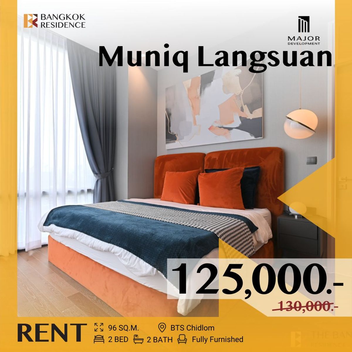 For RentCondoWitthayu, Chidlom, Langsuan, Ploenchit : 𝐇𝐎𝐓! Muniq Langsuan 💥 Stunning unit next to Lumpini Park, now available for rent ✨ Near BTS Chidlom