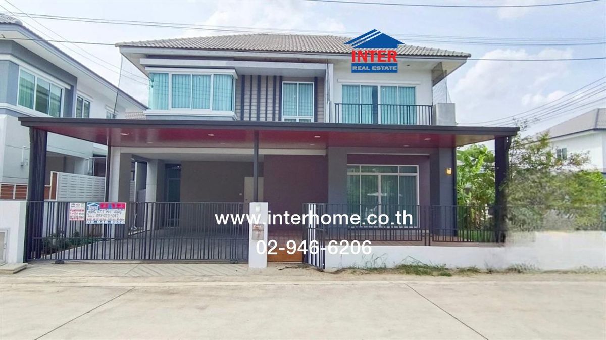ขายบ้านนครปฐม : บ้านเดี่ยว 2 ชั้น 67.4 ตร.ว. หมู่บ้านเดอะโค้ด ลำพยา ถนนเพชรเกษม ถนนเลียบคลองชลประทาน เมืองนครปฐม นครปฐม