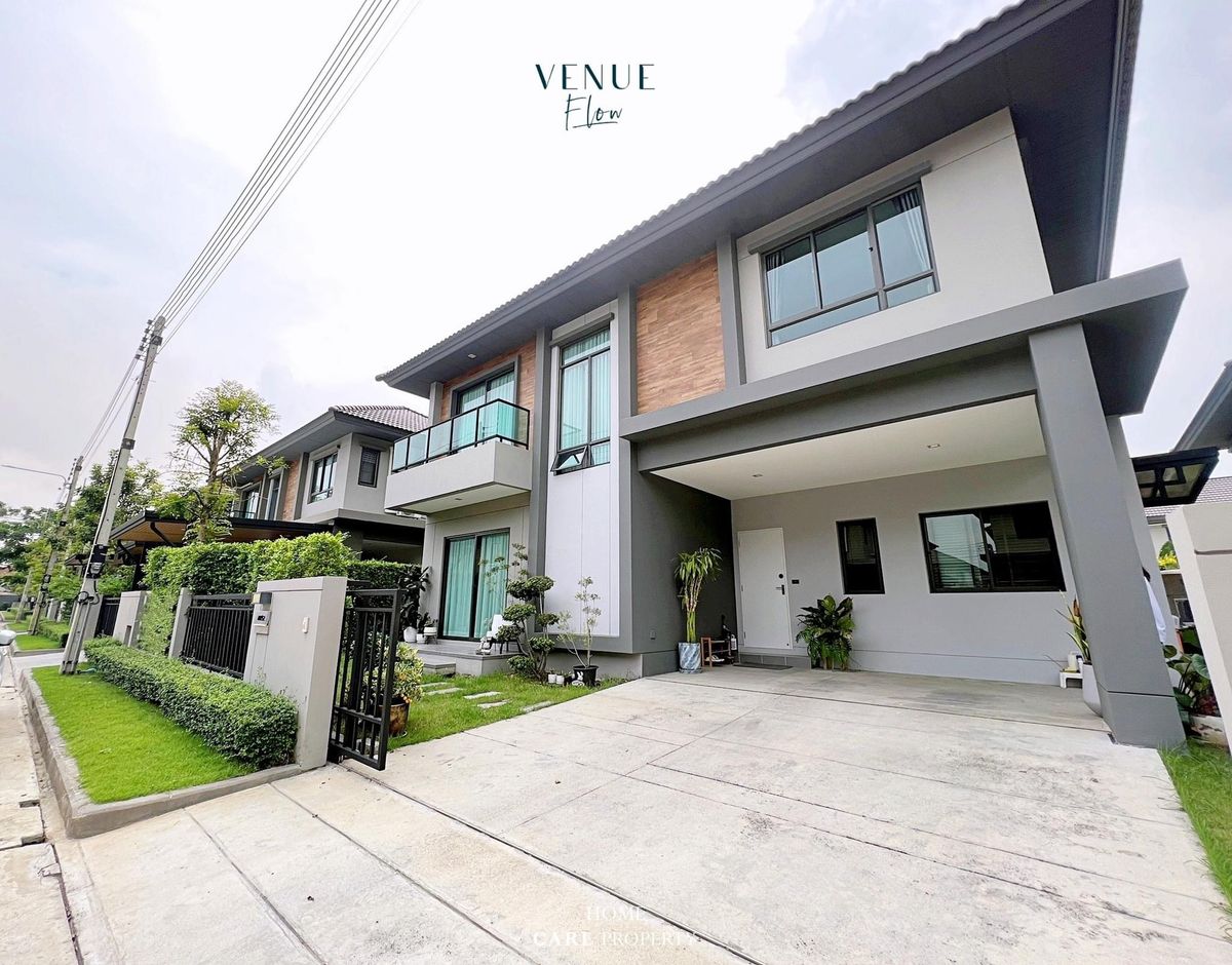 HousePathum Thani,Rangsit, Thammasat : 🏡 Very new detached house, 4 bedrooms, 2 bathrooms, 55 sq.w. | Usable area 190 sq.m.