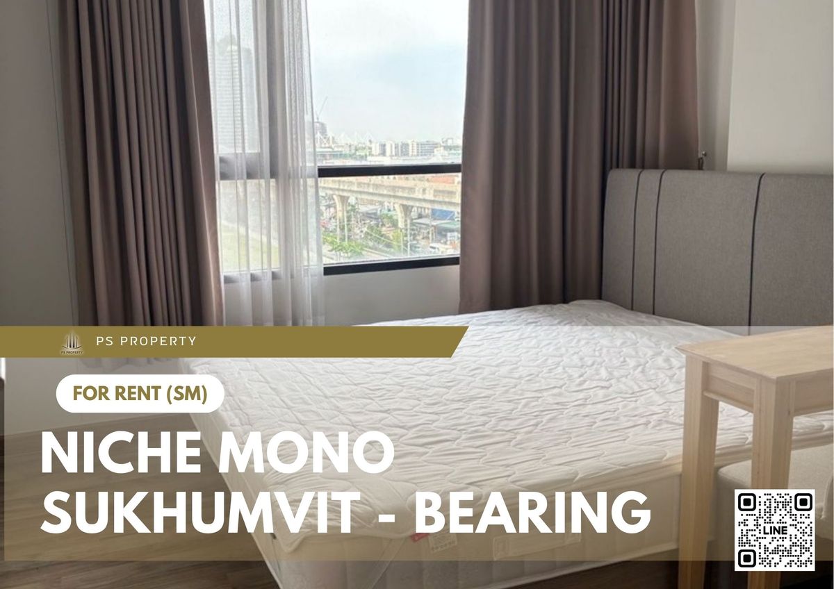 For RentCondoBangna, Bearing, Lasalle : For rent 📍 Niche Mono Sukhumvit - Bearing 📍 near BTS Bearing, fully furnished and equipped with appliances