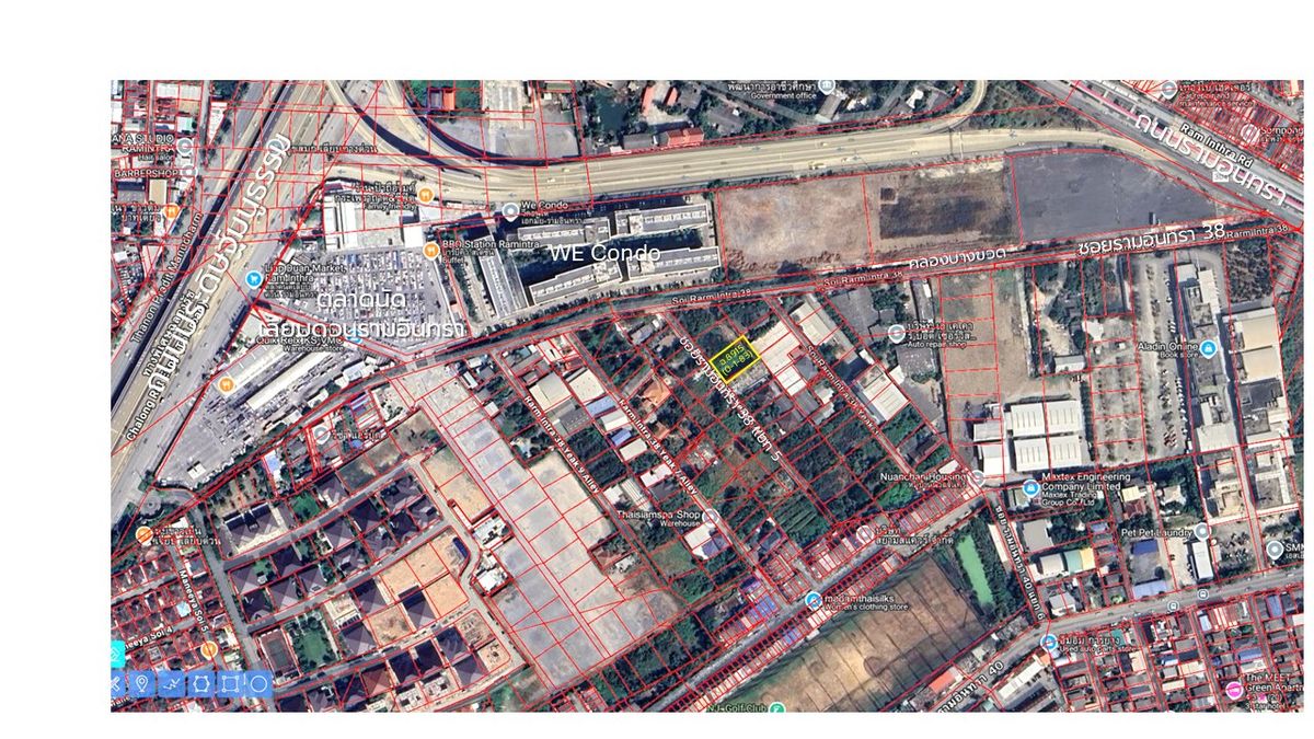 For SaleLandNawamin, Ramindra : Land for sale in Soi Ram Inthra 38 Intersection 5, area 183 sq.w.