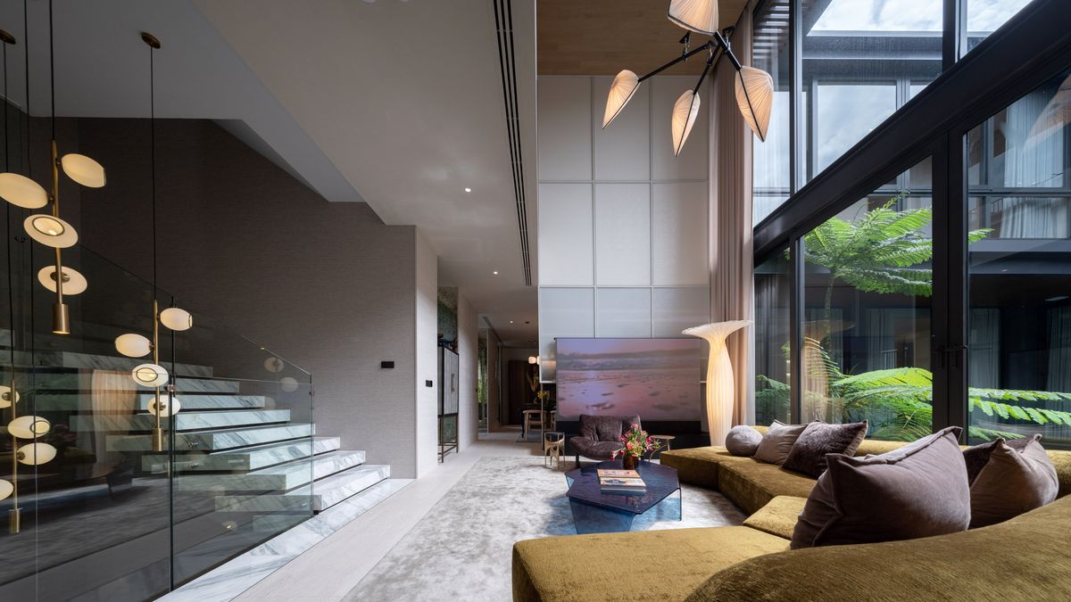 For SaleHouseBang Sue, Wong Sawang, Tao Pun : 3 -storey detached house for sale. Sonle Residences project (Sunle Residence), Ratchadaphisek, near MRT Wongsawang, only 900 meters, with a large private pool and a large Courtyard.