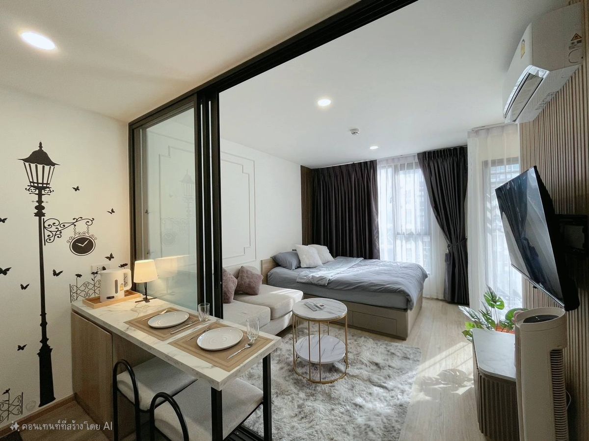 For RentCondoChaengwatana, Muangthong : Rent RR608 Oneder Kaset. Beautiful room. Furniture near Kasetsart University.