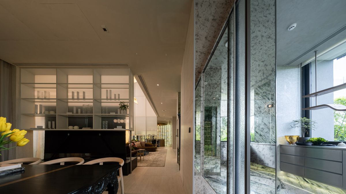 For SaleHouseBang Sue, Wong Sawang, Tao Pun : 3 -storey detached house for sale. Sonle Residences project (Sunle Residence), Ratchadaphisek, near MRT Wongsawang, only 900 meters, with a large private pool and a large Courtyard.