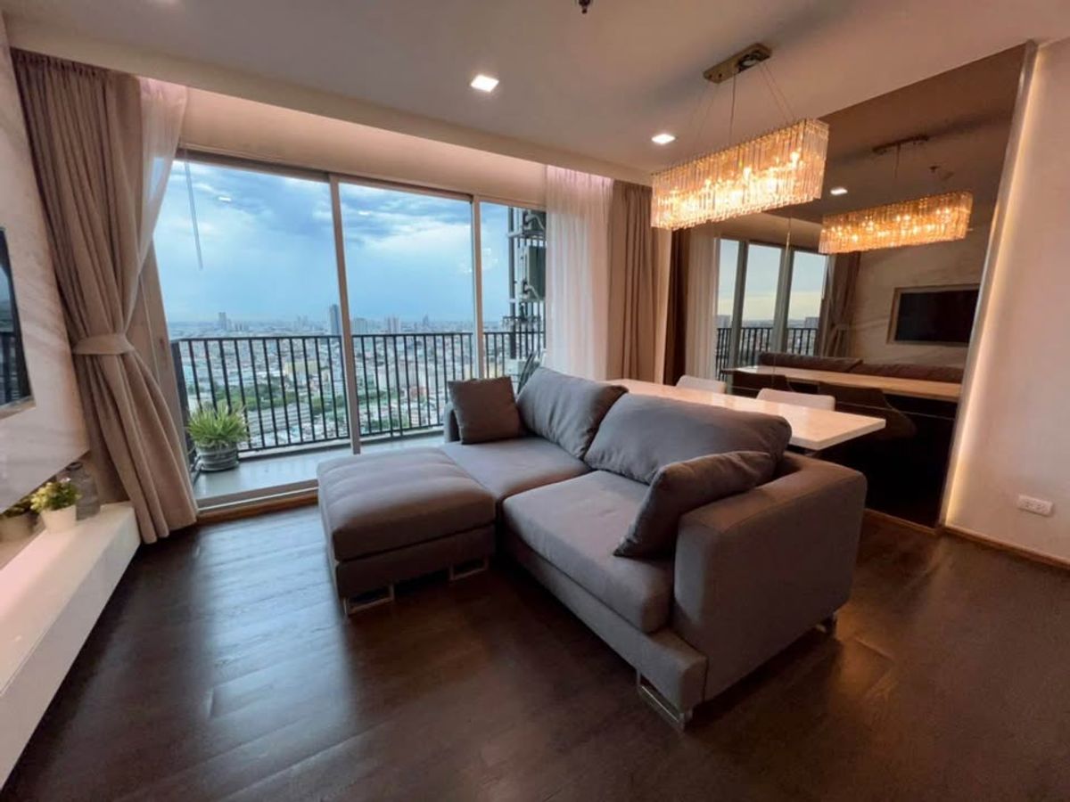 For RentCondoSathorn, Narathiwat : Rental Fuse Chan -Sathorn | 2 Bedrooms 57 sq.m. | Floor 30, beautiful view, complete, ready | only 24,500 baht | Line: @323GQMHO | Ref: T1916